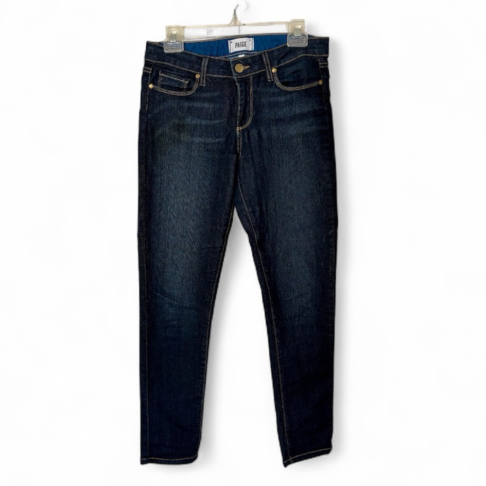 PAIGE Skyline Skinny Jeans, Size 28, Dark Blue Wash (Carson)